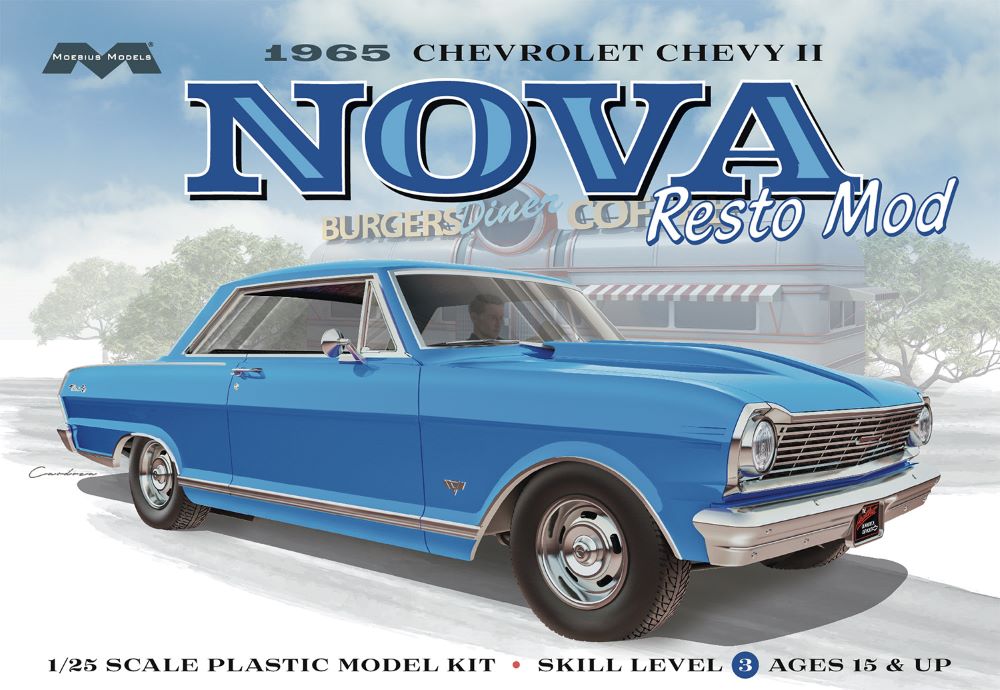 Moebius Models 2323 1:25 1965 Chevrolet II Nova Resto Mod Plastic Model Kit