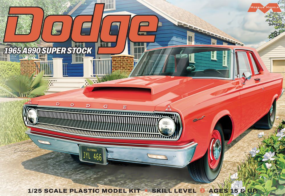 Moebius Models 2460 1:25 1965 Dodge A990 Super Stock Car Plastic Model Kit