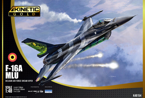 Kinetic Model 48154 1:48 F-16A MLU Dream Viper Aircraft Plastic Model Kit
