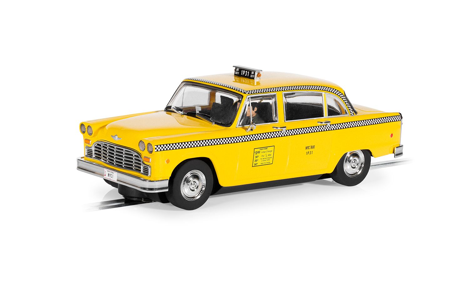 Scalextric C4432 1:32 Yellow 1977 NYC Taxi Slot Car