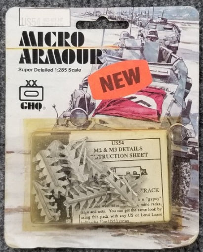 GHQ US54 1:285 Micro Armour WWII M2-M3 HT Tank Detail Pack Pewter Kit