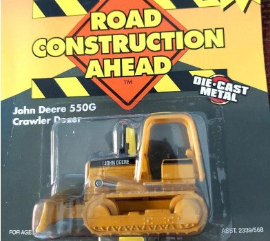 Ertl 568 1:64 Road Construction Ahead John Deere 550G Crawler Dozer