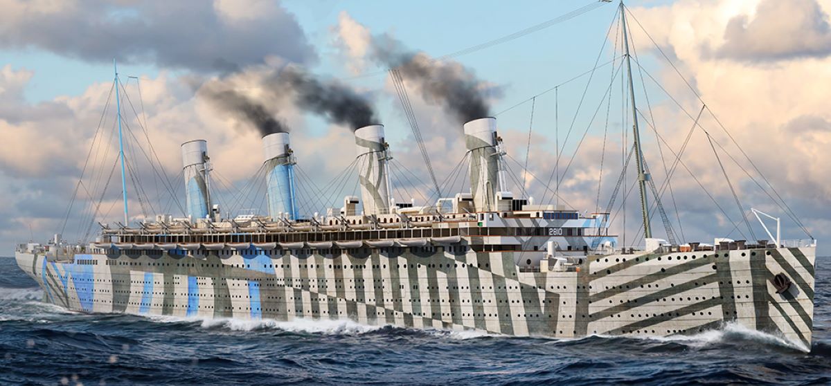 Hobby Boss 83421 1:700 RMS Olympic Ocean Liner Warship Plastic Model Kit
