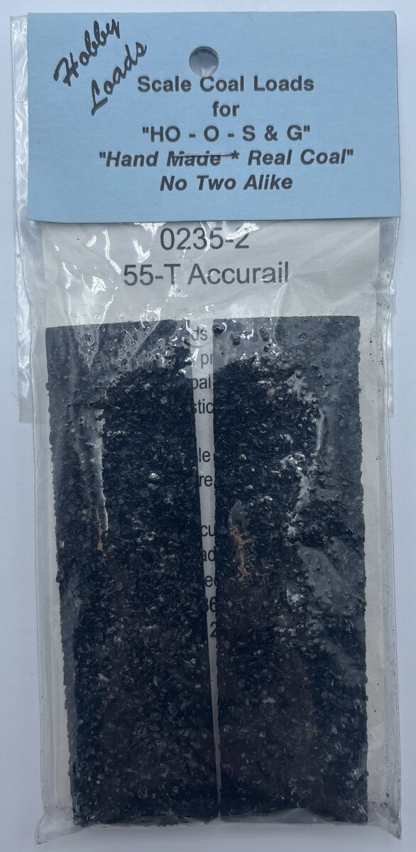 Hobby Loads 0235-2 HO/O S&G Hand Made Real Coal 55-T Accurail 2 Pack Load