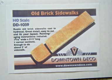Downtown Deco DD-1039 HO Scale Old Brick Sidewalks 1 9/16