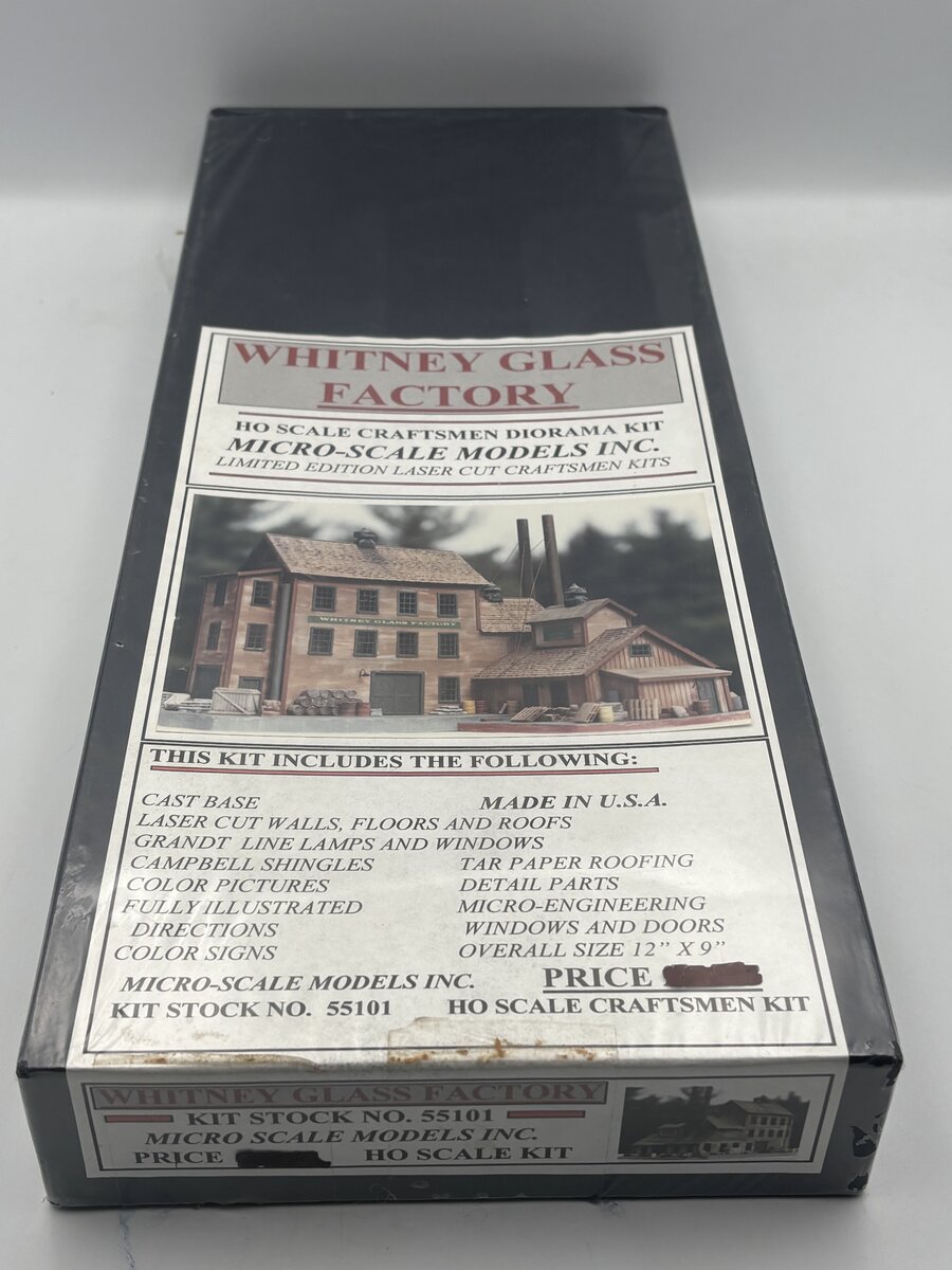 Micro-Scale Models 55101 HO Scale Whitney Glass Factory Craftsmen Building Kit
