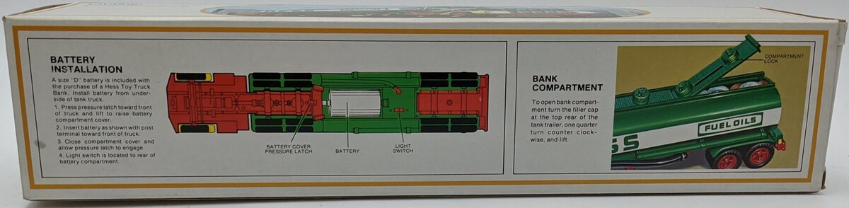 Hess 1984 Fuel Oils Tanker Truck Toy Bank