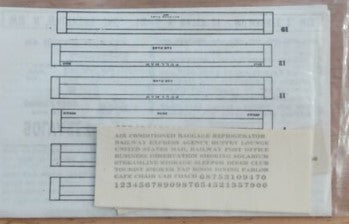 Walthers 47-60 HO D & R G W Gold Lettering & Numbering Decal Set