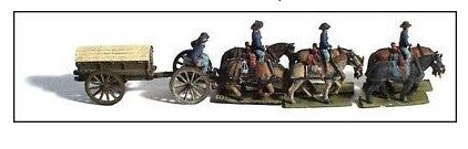 GHQ ACW53 N Rebellion Miniatures Battery Wagon w/Limber, Men(5) & Horses(6)