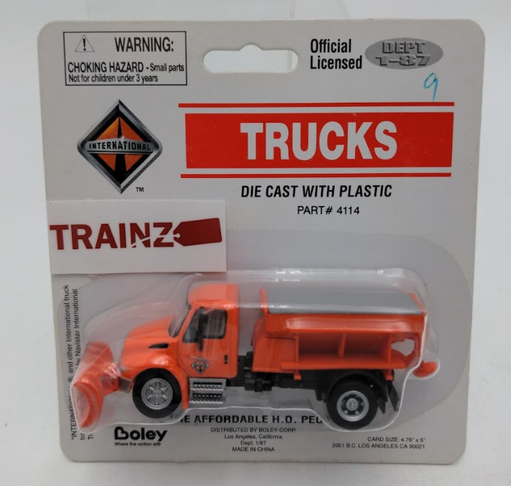 Boley 4114-99 1:87 Dept 1-87 Diecast Orange International Snow Plow Truck