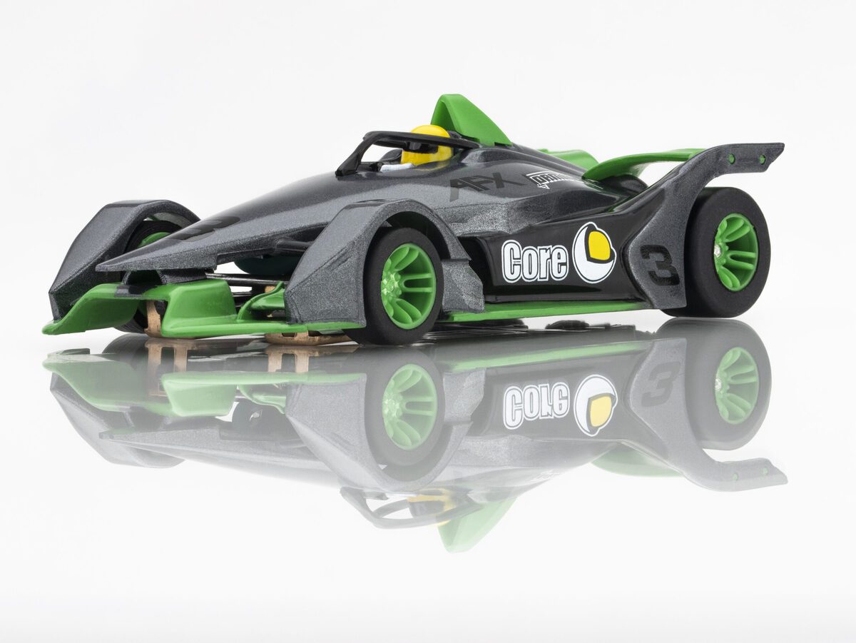 AFX 22064 HO Mega G+ Formula N #3 Silver/Green Slot Car