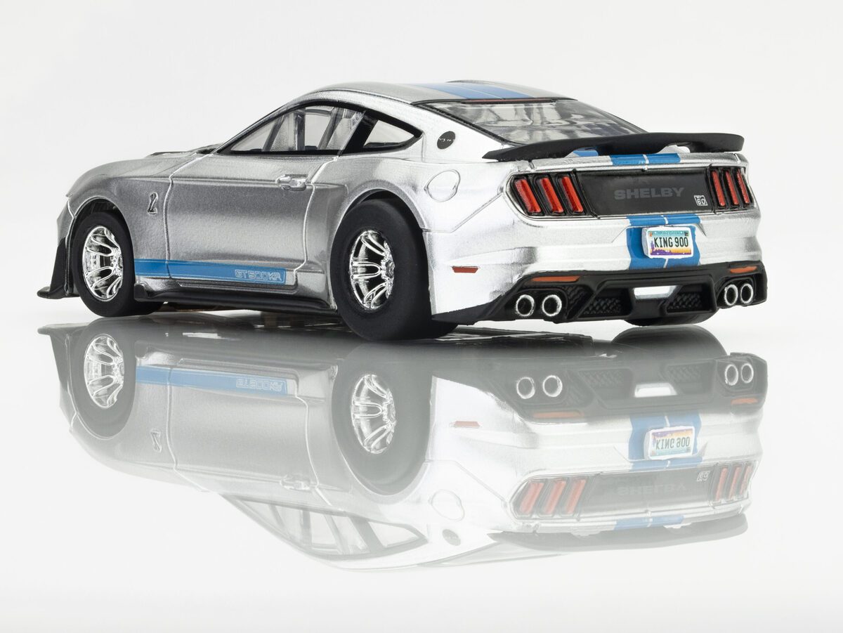 AFX 22099 HO Mega G+ 2022 Mustang GT500KR Silver/Blue Slot Car