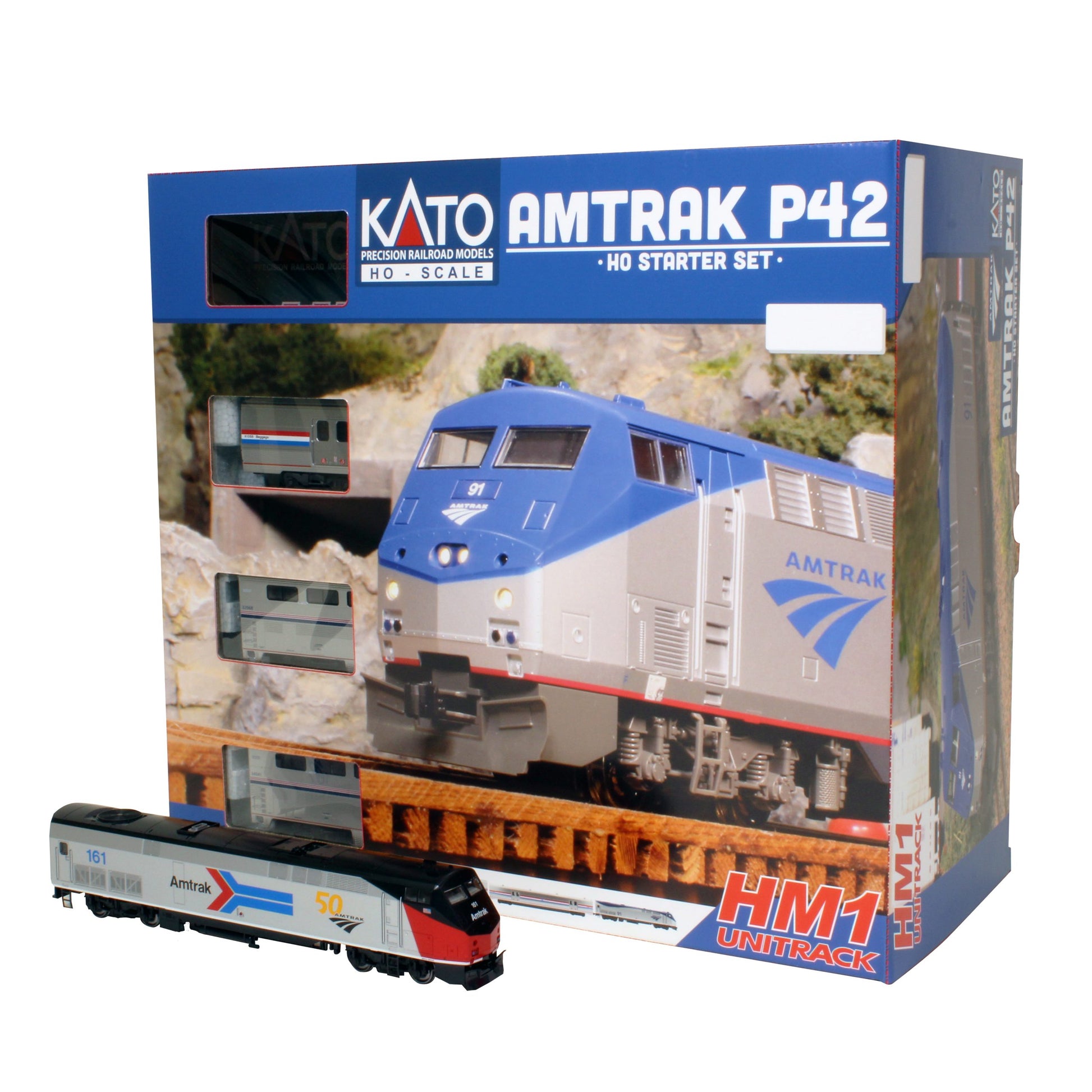 Kato 30-3003 HO Amtrak Phase 1 P42 Starter Set #161