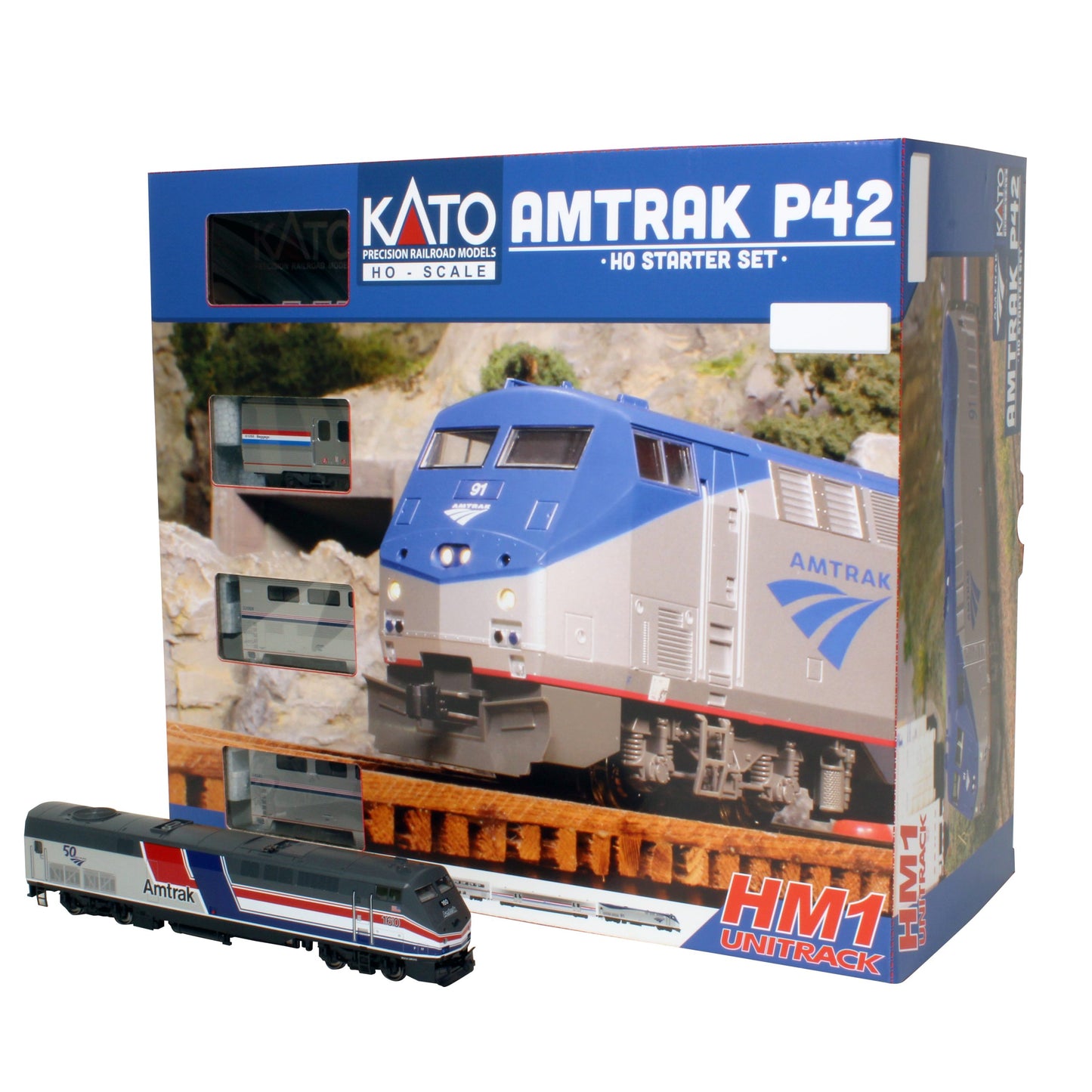 Kato 30-3005 HO Amtrak Dash 8 Phase III P42 Starter Set #160