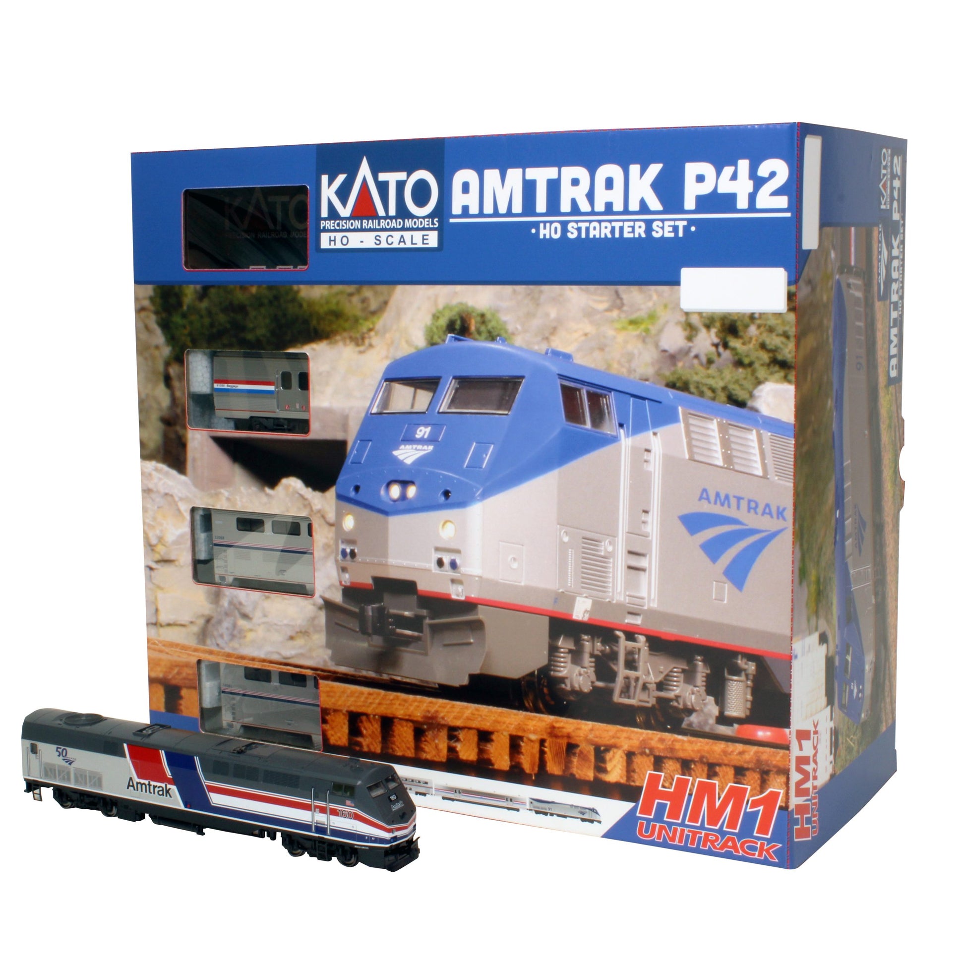 Kato 30-3005 HO Amtrak Dash 8 Phase III P42 Starter Set #160