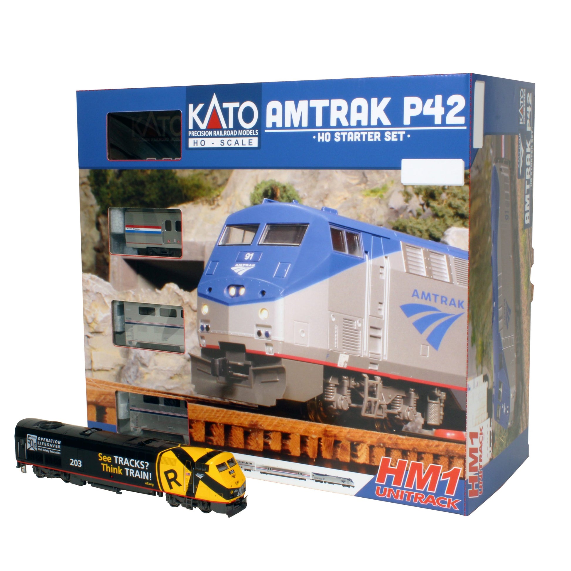 Kato 30-3007 HO Amtrak Operation Lifesaver P42 Starter Set #203