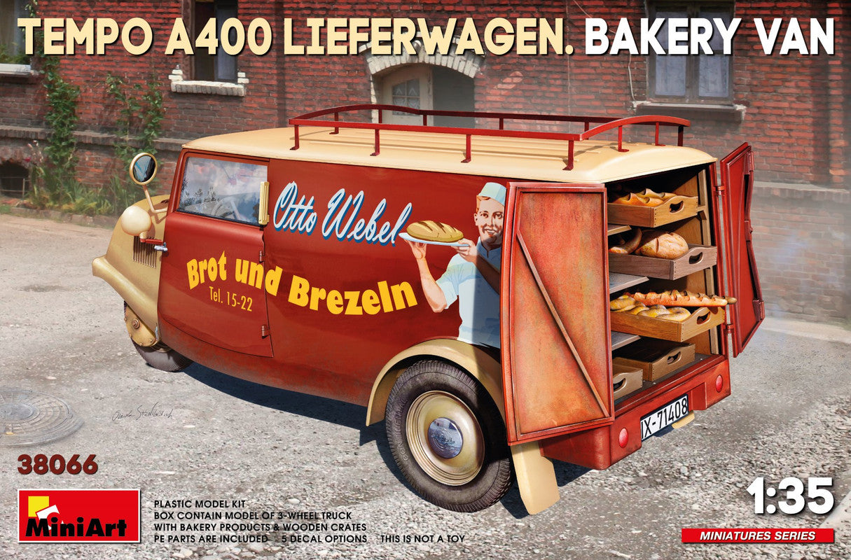 MiniArt 38066 1:35 Tempo A400 Bakery Van Plastic Model Kit