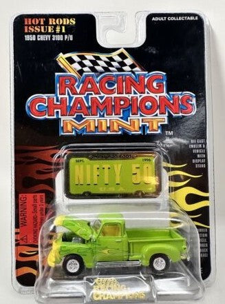 Racing Champions 08182-08105 1:61 Diecast Hot Rods Issue #1 1950 Chevy 3100 P/U