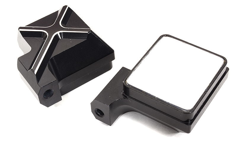 Integy C32582BLACK Black Billet Machined Realistic Side View Mirrors
