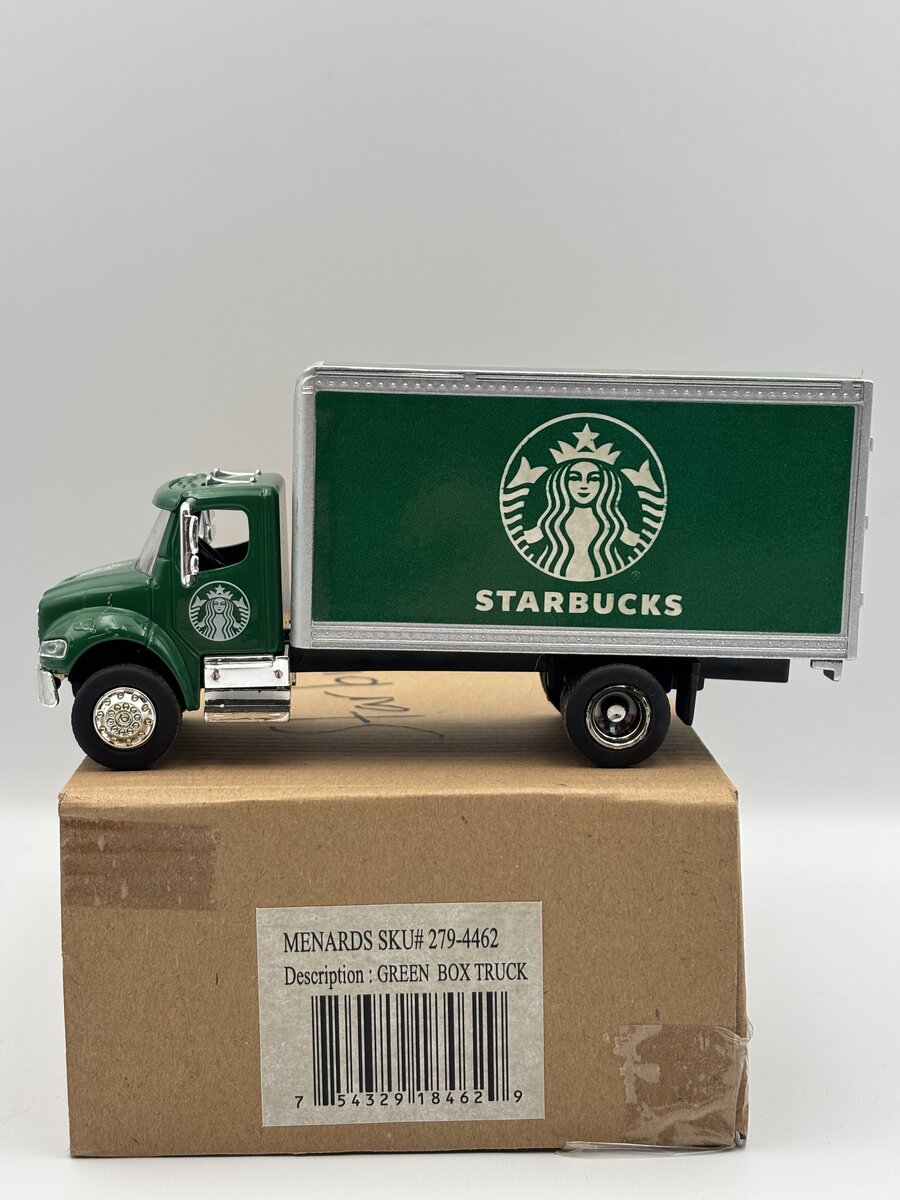 Menards 279-4462 1:48 Scale Green Starbucks Box Truck Diecast