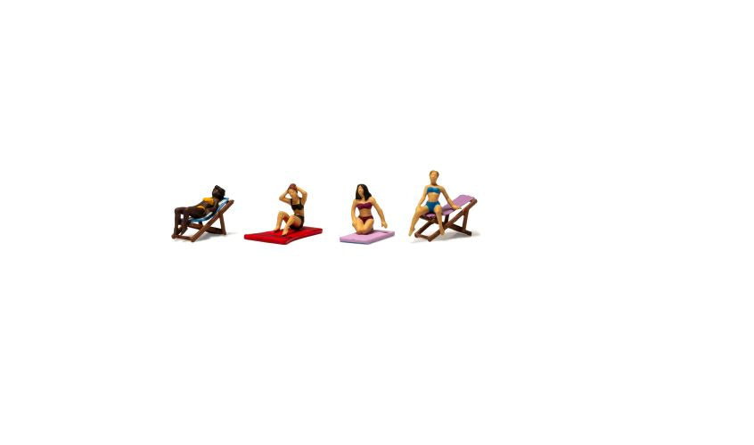 Woodland Scenics A1963 HO Scenic Accents Sun Tanners Figures (Set of 4)