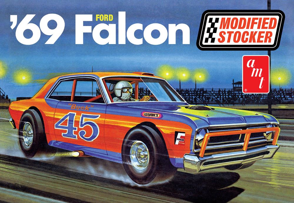 AMT 1446 1:25 Modified Stocker 1969 Ford Falcon Race Car Plastic Model Kit