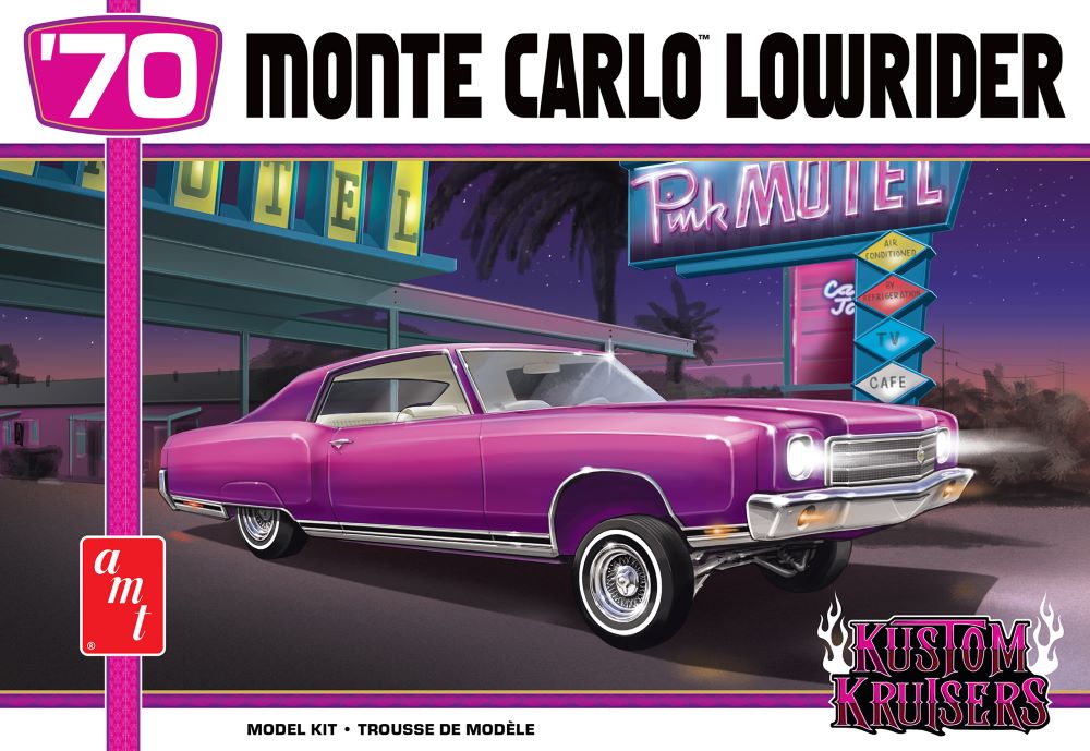 AMT 1458M 1:25 1970 Chevy Monte Carlo Lowride Car Plastic Model Kit