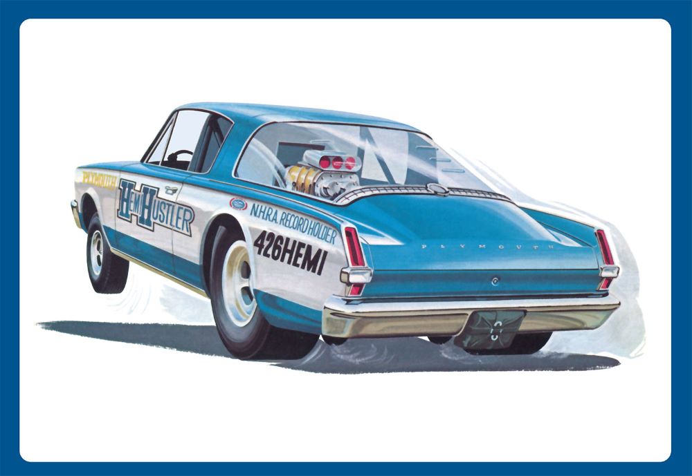 AMT 1464 1:25 "Hemi Hustler" 1966 Plymouth Barracuda Funny Car Plastic Model Kit