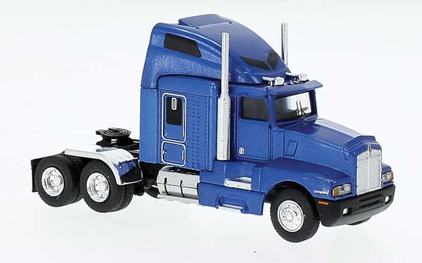 Brekina Automodelle 85925 HO Blue 1984 Kenworth T600 Sleeper-Cab Tractor