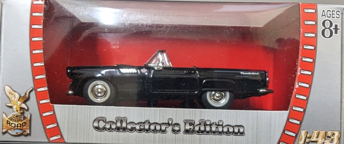 Road Signature 94243 1:43 Black 1955 Ford Thunderbird Convertible