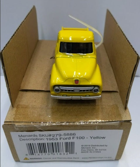 Menards 279-5886 1:48 Scale Yellow 1953 Ford F100