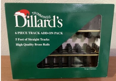 Dillard's 103809 G Scale Track Add On Pack 5 FT of Straight Track (6 Pieces)