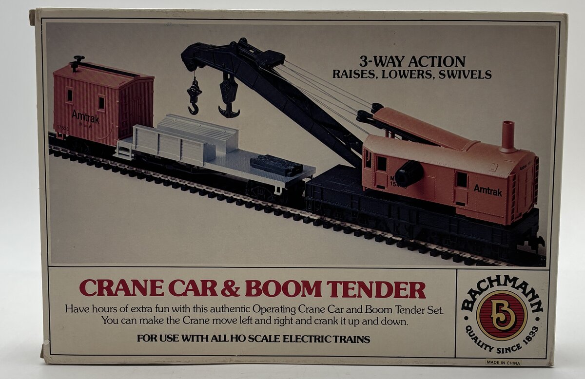 Bachmann 46115 HO Crane Car & Boom Tender Set