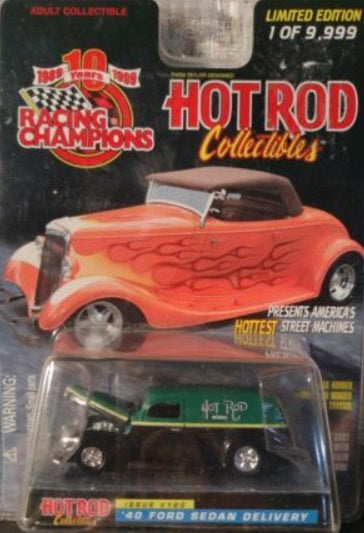 Racing Champions 98900 1:64 Green&Black Hot Rod Service '40 Ford Sedan Delivery
