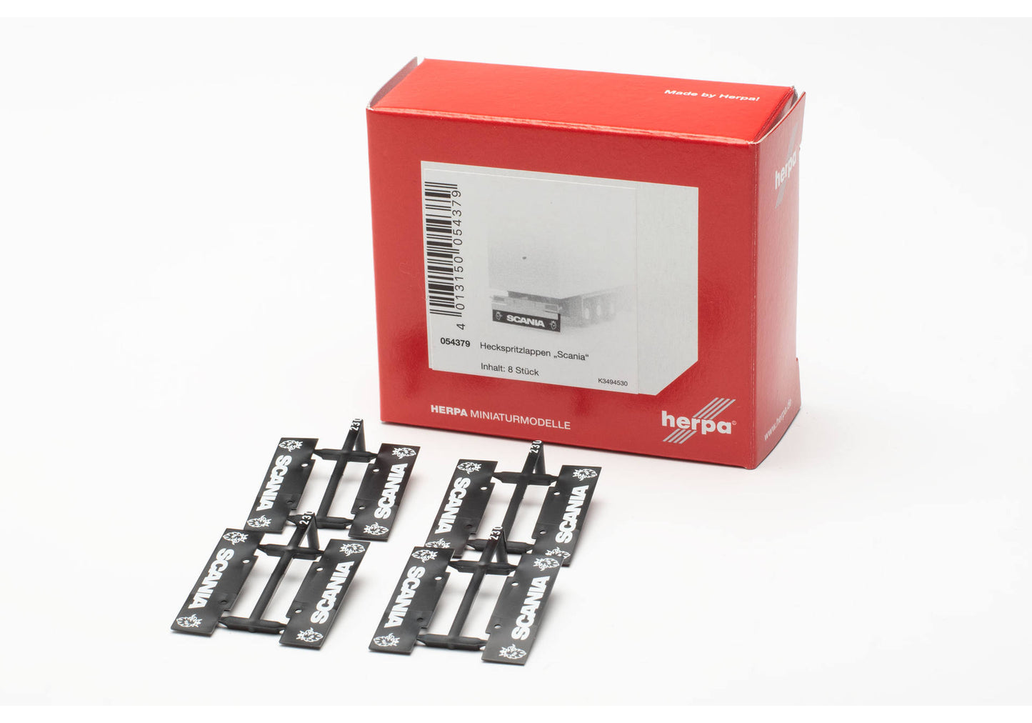 Herpa 054379 1:87 SCANIA Trailer and Trucks Rear Splash Flap (Pack of 8)