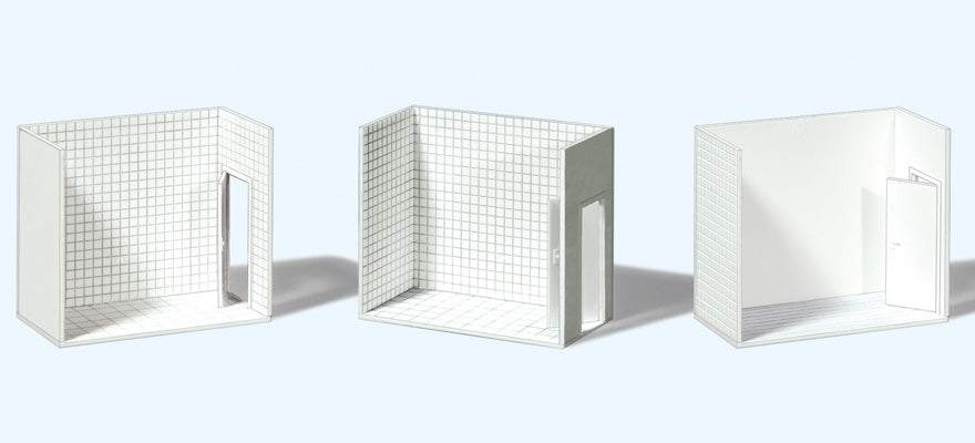 Preiser 19652 HO White Room Interior Walls (Set of 3)