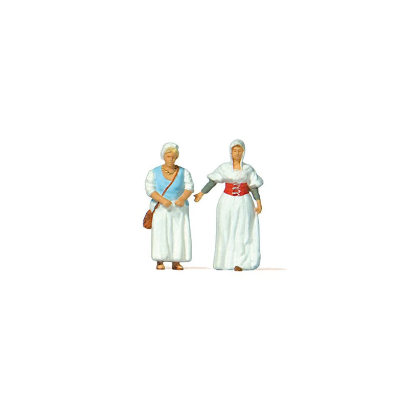 Preiser 28224 HO Market Women in Medieval Dress Figures (Set of 2)