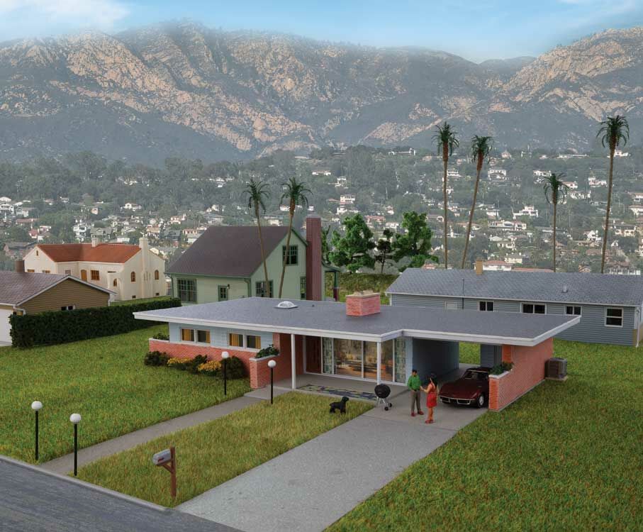 Walthers 933-4156 HO Mid-Century Modern Home Building Kit