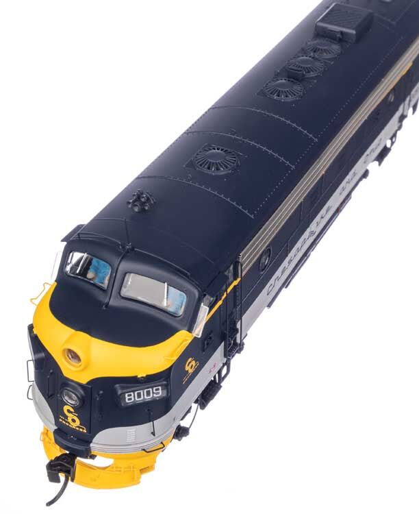 Walthers 920-42547 HO C&O EMD FP7 & F7B Diesel Loco - Sound & DCC #8009 & 8506