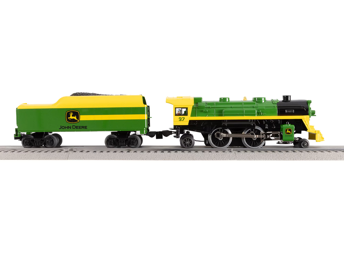 Lionel 2423070 John Deere O Gauge LionChief BT 5.0 Steam Freight Starter Set