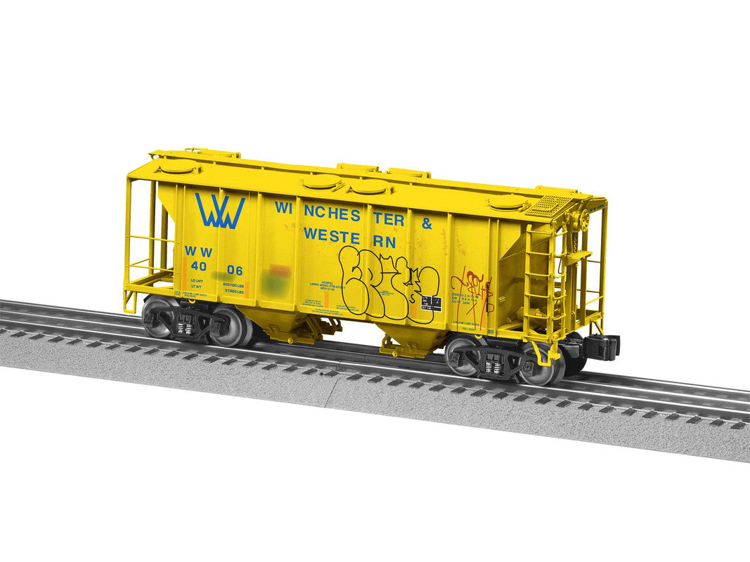 Lionel 2426671 O Winchester & Western PS-2 Weathered Covered Hopper #4006