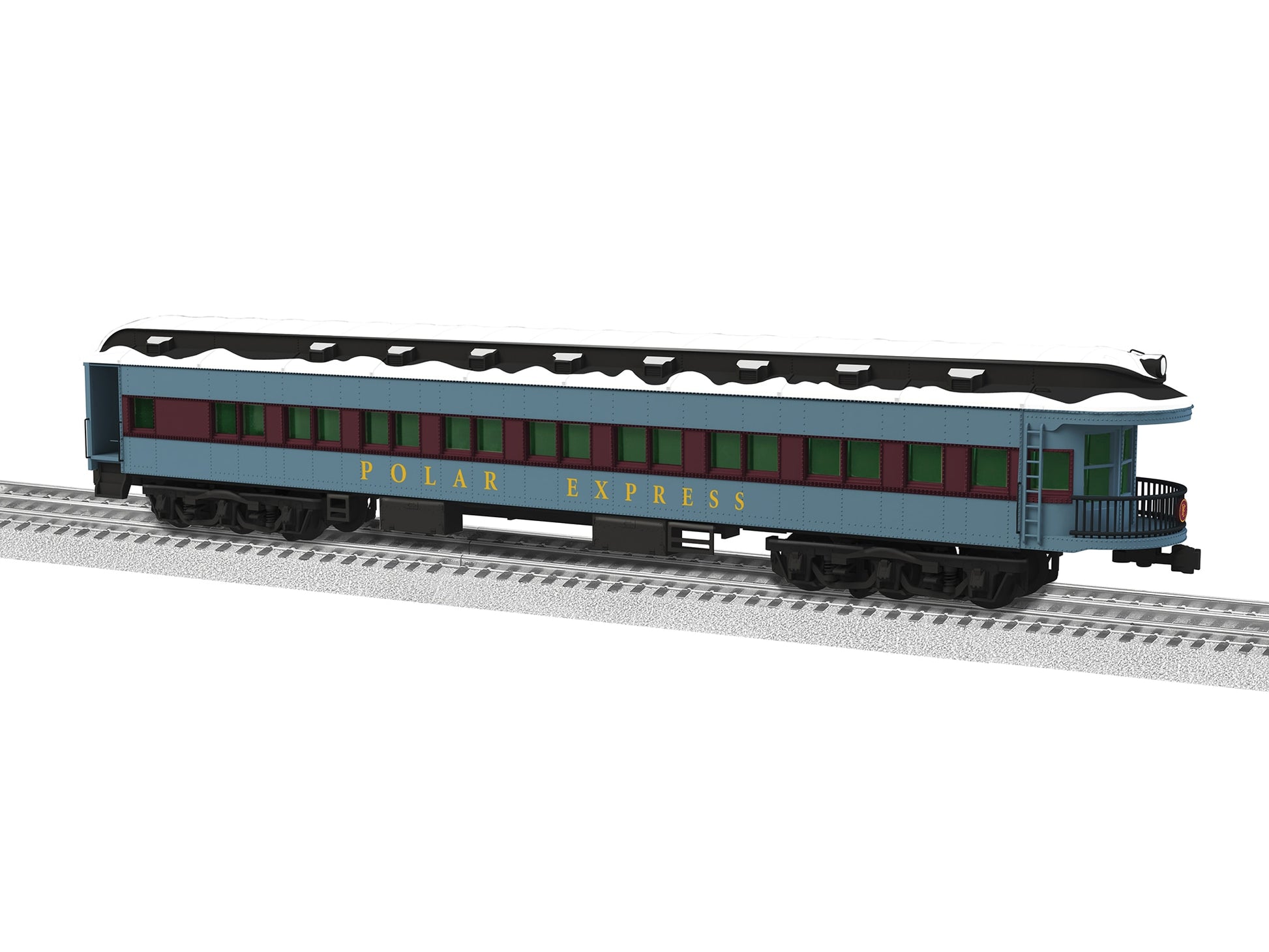 Lionel 2427320 O The Polar Express Observation with Round End - White Roof