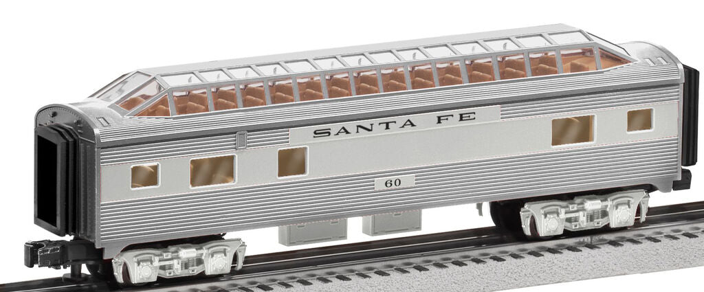 Lionel 2427640 O Santa Fe Add-On Full Vista Dome Car #60