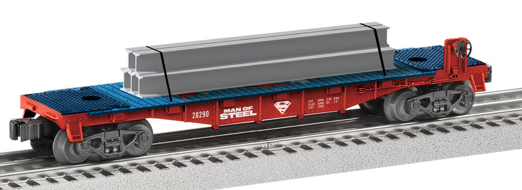 Lionel 2428290 O Superman Steel I-Beam Flatcar