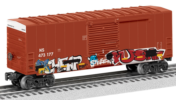 Lionel 2428370 O Norfolk Southern Graffiti Hi-Cube Boxcar #473177