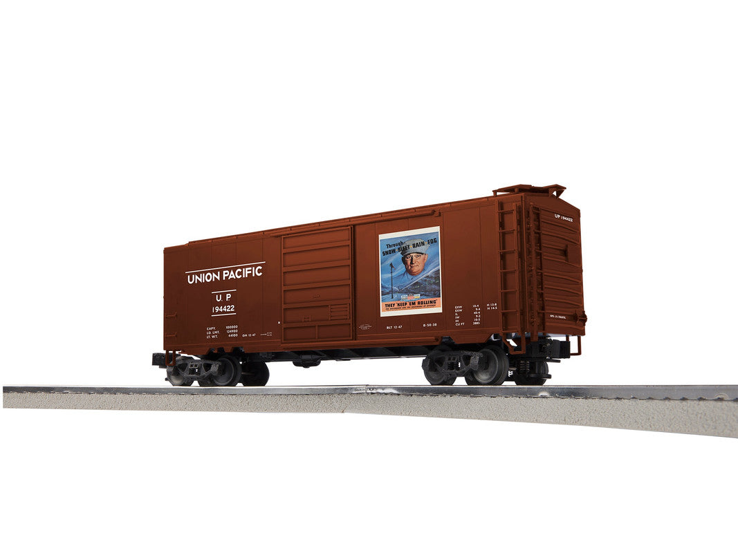 Lionel 2442250 O Union Pacific WWII Boxcar Art PS1 #7 (Set of 3)