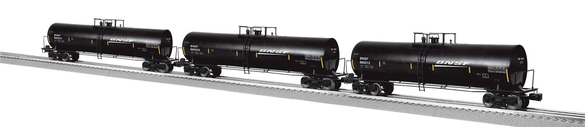 Lionel 2442350 O Burlington Northern Santa Fe 50' Tank Car (Set of 3)