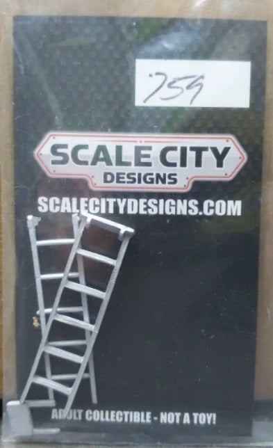 Scale City Designs 759 O Scale Ladders Metal (Pack of 2)
