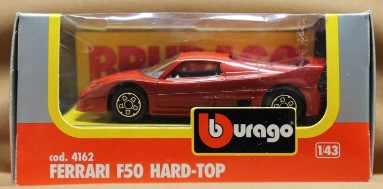 Burago 4162 Diecast Red Ferrari F50 Hard-Top Vehicle