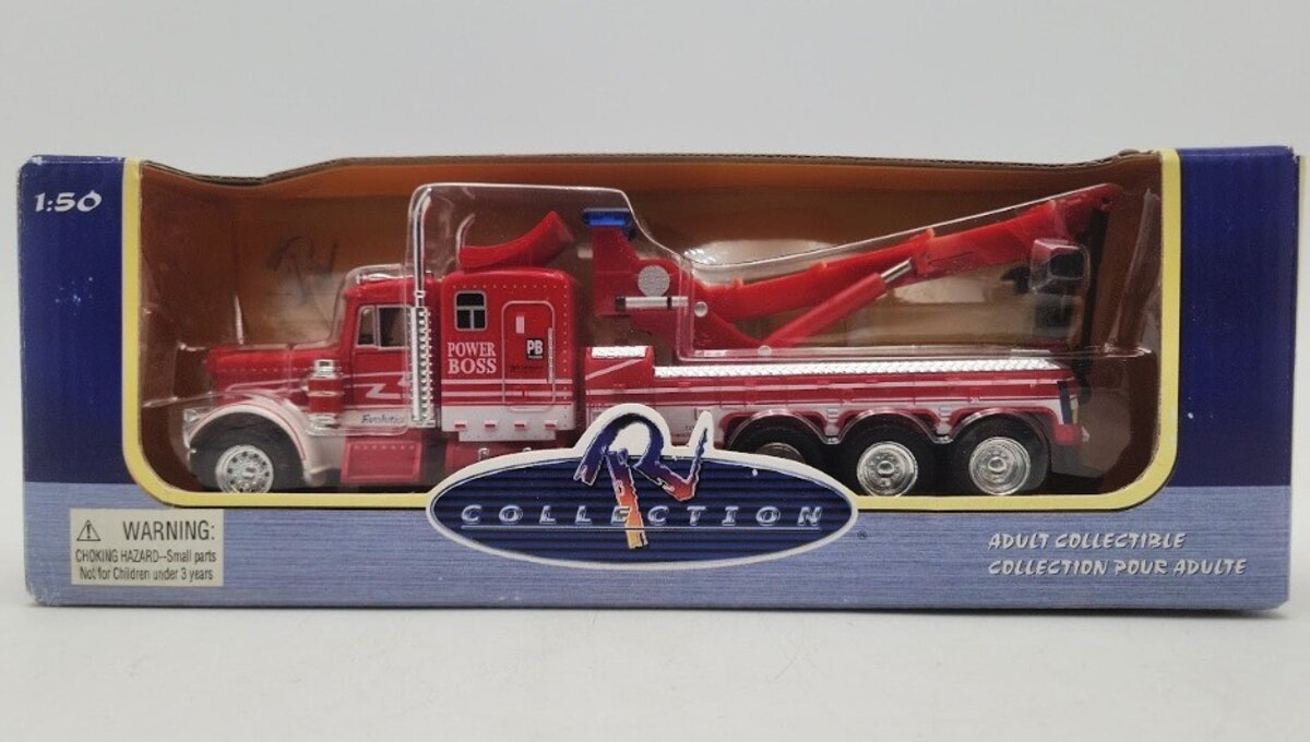 Realtoy 2001 1:50 Scale Diecast Evolution Power Boss Red Lift Ramp Tow Truck